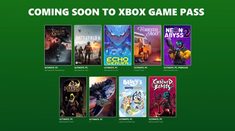 Xbox Game Pass anuncia sus juegos de octubre con Battlefield 6 y siete estrenos desde el primer día